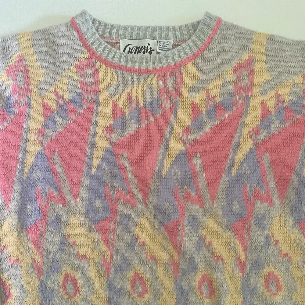 Vintage Retro 90s Pastel Sweater - Picture 4 of 10